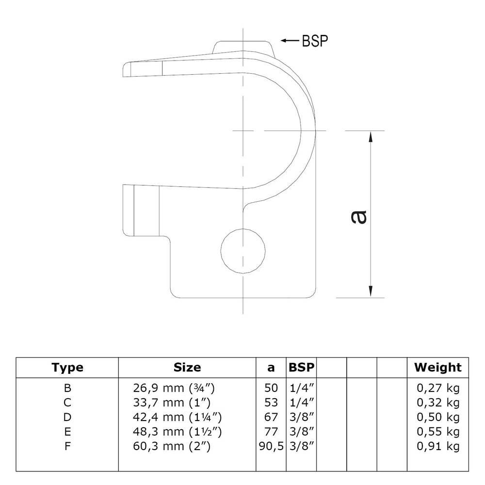 Doos Open T-Stuk-C / 33,7 mm (60 stuks)